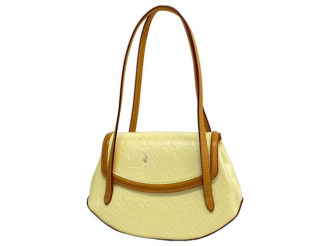 Borsa a tracolla Louis Vuitton Vernis Biscayne Bay PM Bianco