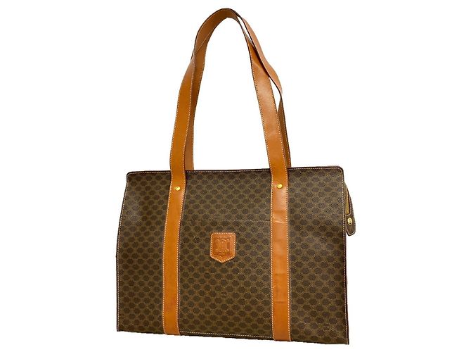 Céline Sac cabas Celine Macadam Brown Marron