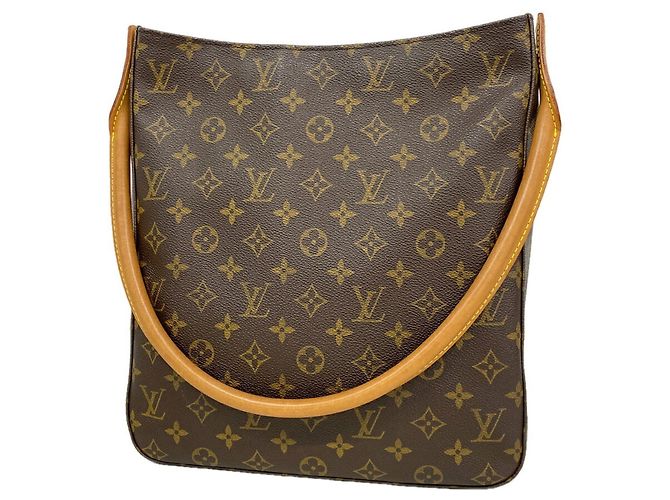 Borsa a tracolla Louis Vuitton Monogram Looping GM Marrone