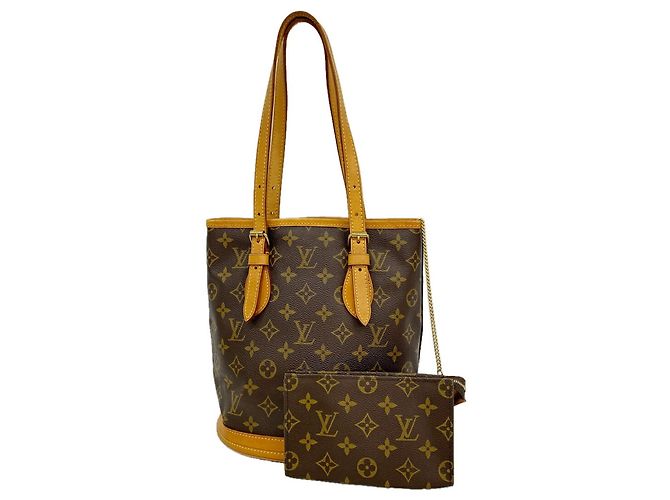 Borsa Tote Louis Vuitton Monogram Bucket PM Marrone