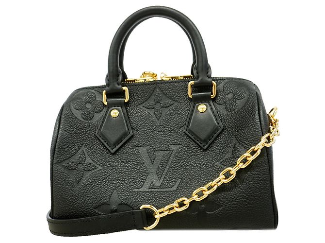 Borsa Louis Vuitton Monogram Empreinte Speedy Bandoulière 20 Nero