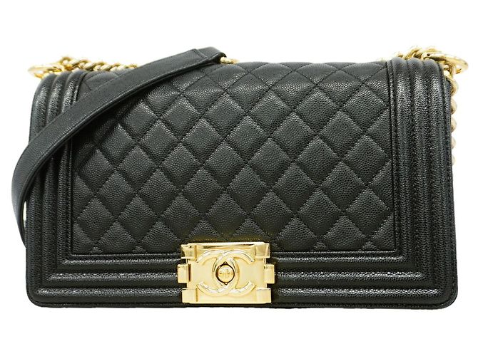 Le Boy Bolsa de Ombro Chanel Boy Chain Preto