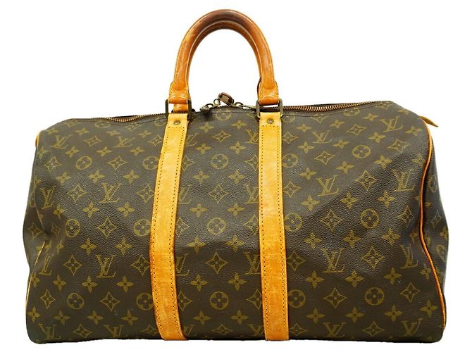 Bolsa Boston Louis Vuitton Monogram Keepall 45 Marrom