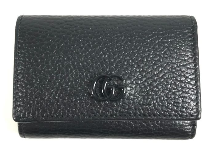 Cartera larga Gucci de piel negra
