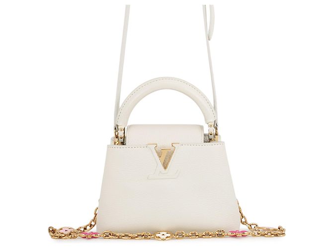 Louis Vuitton Capucines MINI Handtasche Weiß