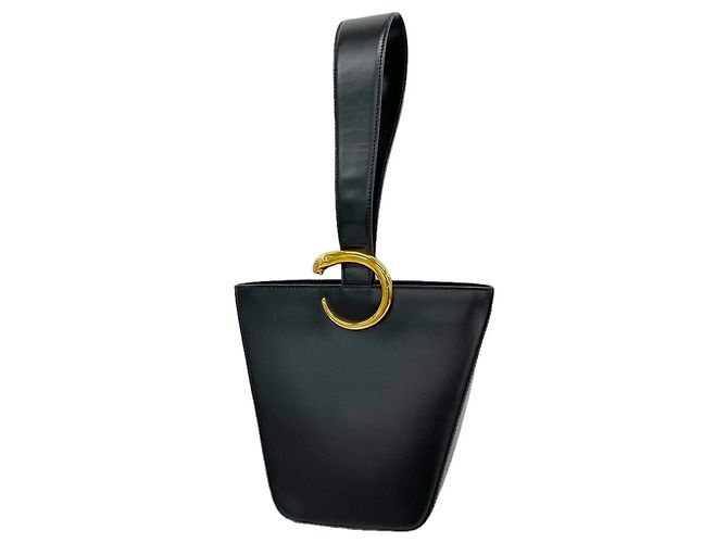 Cartier Panthère Lederhandtasche Schwarz
