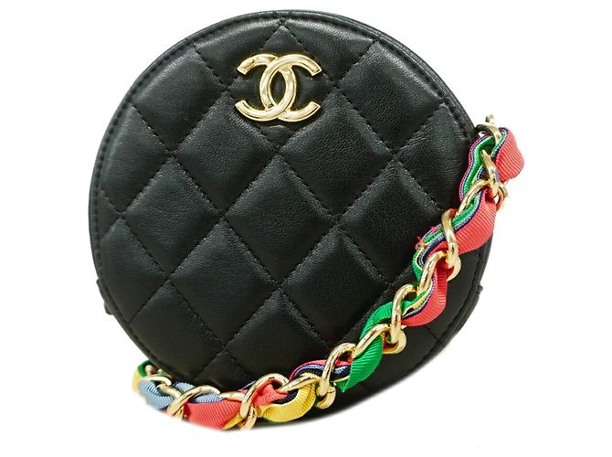 Bolsa de Ombro Chanel Matelassé com Corrente Preto