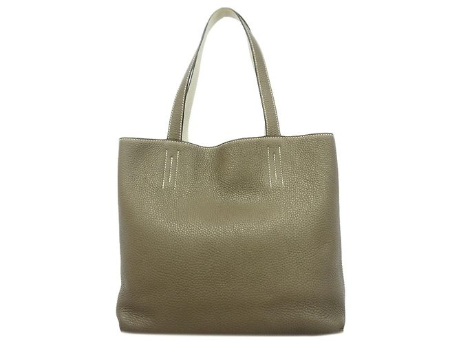 Hermès Hermes Double Sens 28 Tote Bag Taupe