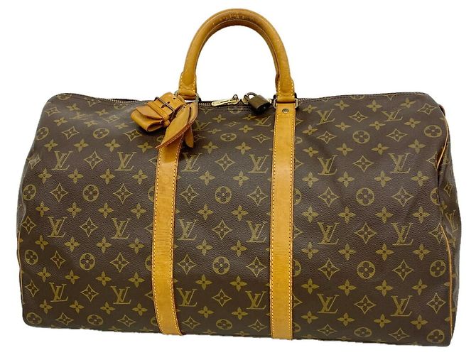 Bolsa Louis Vuitton Boston Monogram Keepall 50 Marrom