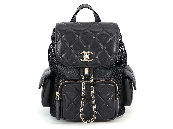 Mochila Chanel Matelassé Black Preto