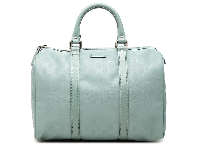 Sac Gucci Joy Boston Medium Imprimé GG Bleu