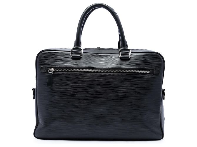 Borsetta Louis Vuitton Black Epi Brooks Briefcase Nero