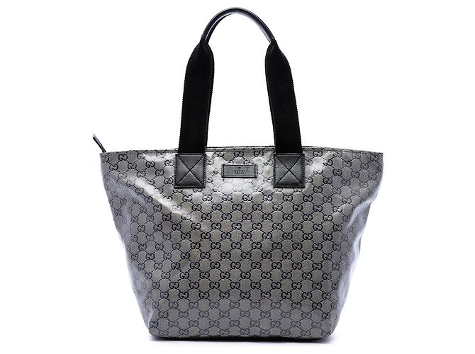 Borsa Tote Gucci Gray GG Crystal Web