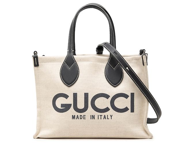 Borsa Tote Gucci Beige Medium Canvas Logo