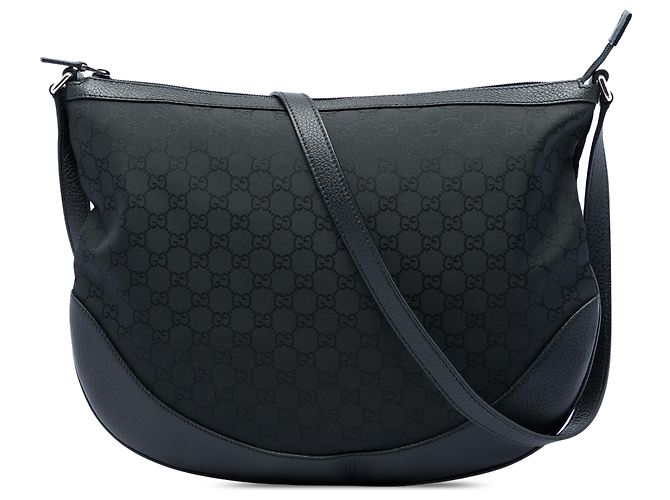 Borsa a tracolla Gucci in nylon GG nero
