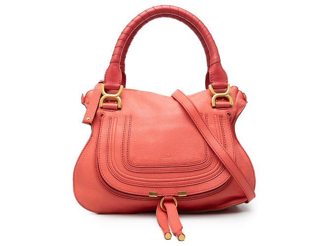 Sac Satchel Marcie en cuir rose taille Medium de Chloé
