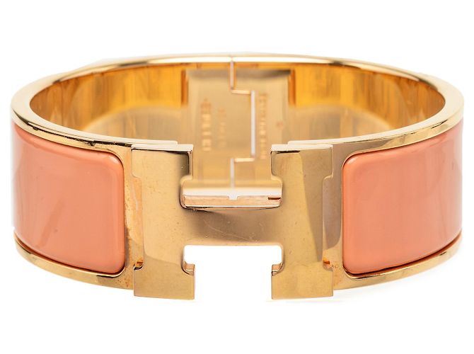 Hermès Clic Clac H Armband PM breit, Emaille Orange