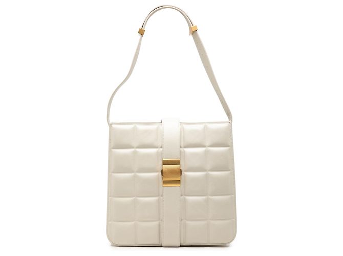 Bolsa de Ombro Marie em Nappa Acolchoado Branco Bottega Veneta