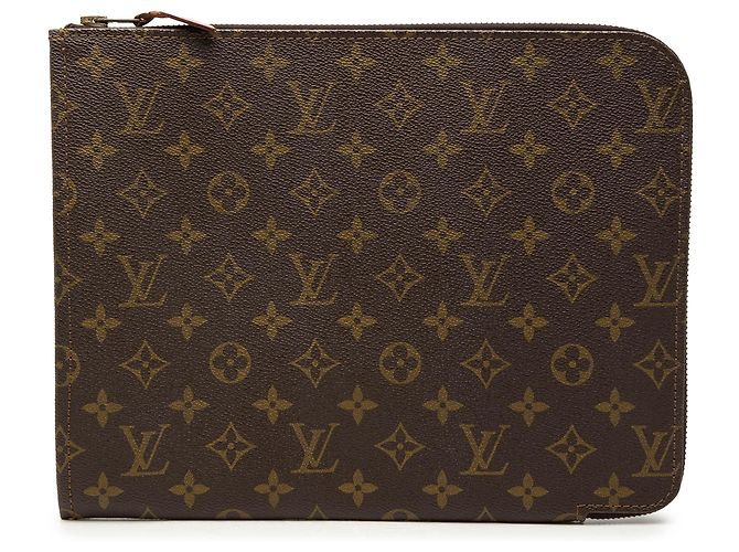 Louis Vuitton Brown Monogram Poche Documents Portfolio 30 Marron