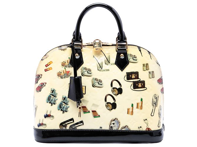 Louis Vuitton Beige Monogram Vernis Stickers Alma MM