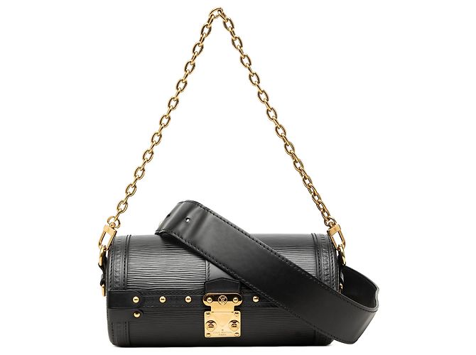 Louis Vuitton Black Epi Papillon Trunk Negro