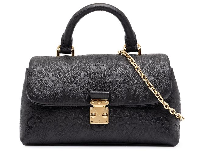 Louis Vuitton Black Monogram Empreinte Nano Madeleine Negro