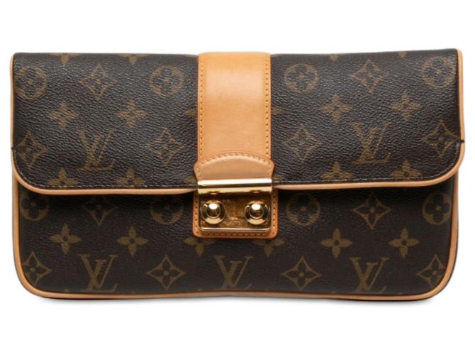 Louis Vuitton Brown Monogram Sofia Coppola Slim Clutch Braun