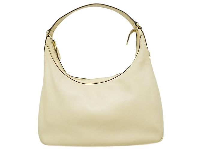 Bolsa de Ombro Gucci em Couro Marfim Cru
