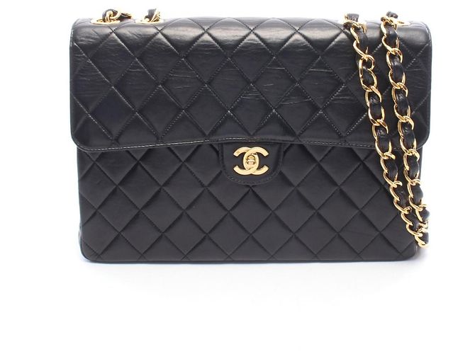 Bolsa de Ombro Chanel 30 Large Matelassé Preto