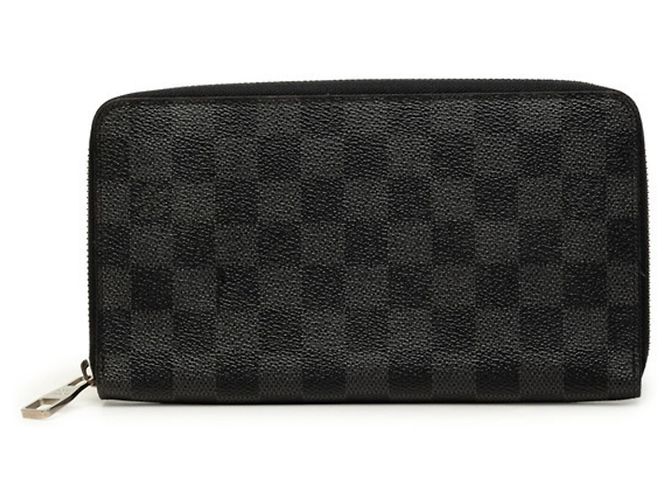 Louis Vuitton Damier Graphite Long Wallet Black Damier ebene