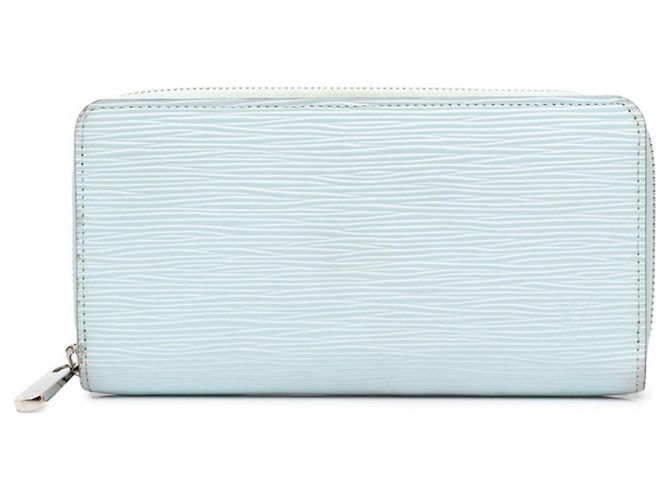 Portafoglio Lungo Louis Vuitton Epi Zippy Blu chiaro