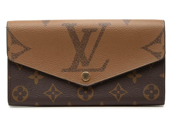 Cartera Larga Louis Vuitton Monogram Reverse Castaño Monograma