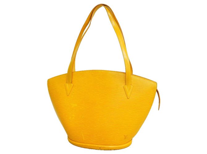 Sac à épaule Louis Vuitton Epi Saint Jacques Jaune