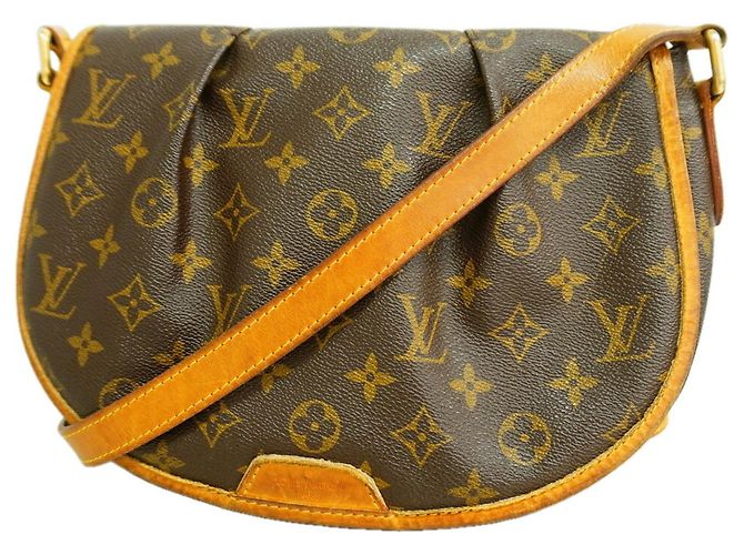 Borsa a tracolla Louis Vuitton Monogram Menilmontant PM Marrone