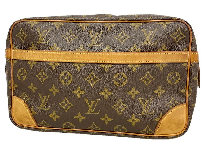 Sac Pochette Louis Vuitton Monogram Compiegne 28 Marron