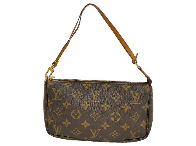 Louis Vuitton Monogram Pochette Accessoires Pouch Marrom