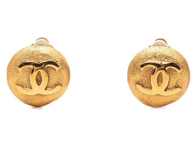 Orecchini a clip Chanel Coco Mark placcati oro D'oro