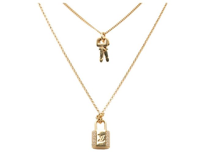 Collana Louis Vuitton LV Padlock D'oro
