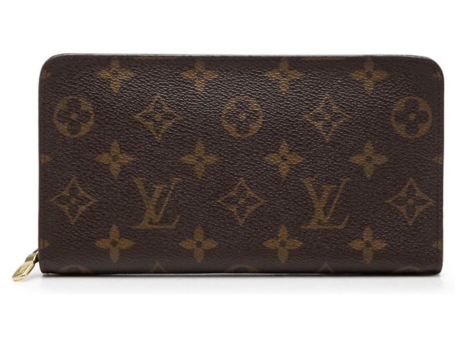 Cartera larga Louis Vuitton Monogram con cremallera Castaño