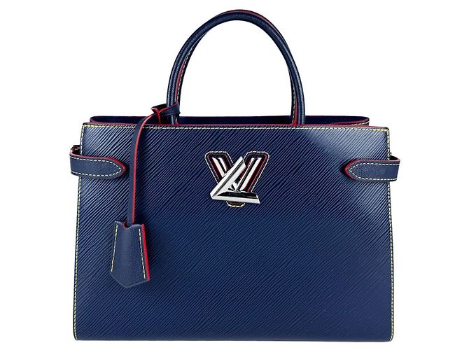 Twist Sac à épaule Louis Vuitton en cuir Epi Bleu Marine