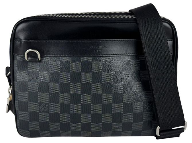 Borsa a tracolla Louis Vuitton Damier Graphite Marrone Nero