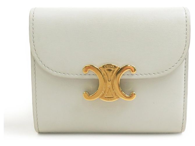 Céline Cartera Tri-fold Celine en Light Gray Gris