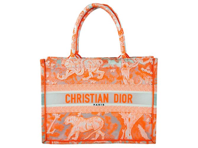 Christian Dior Book Tote Medium Handtasche aus Canvas