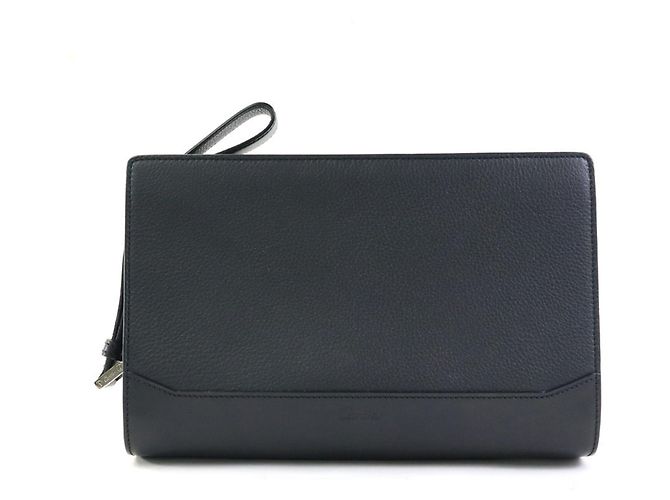 Borsa a pochette Cartier in pelle nera Nero