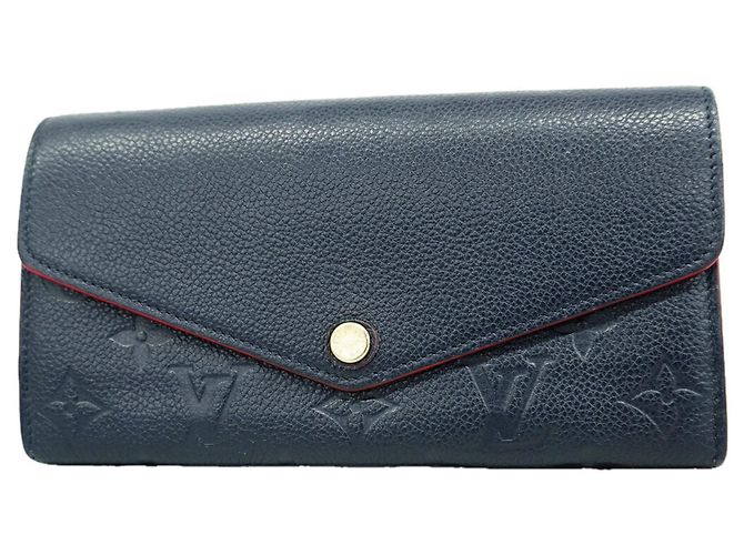 Louis Vuitton Monogram Empreinte Portefeuille Sarah Long Wallet Red