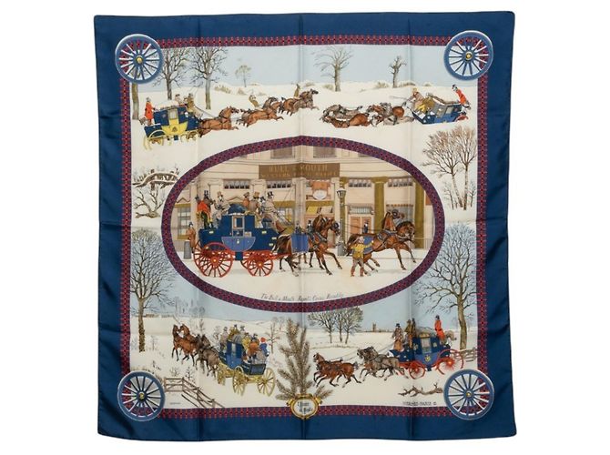 Hermès Foulard in seta multicolore Hermes