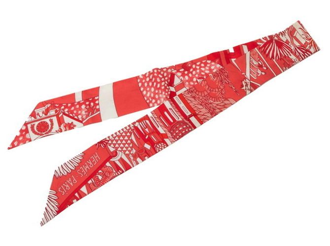 Hermès Sciarpa Twilly ANIMAPOLIS Hermes Rosso