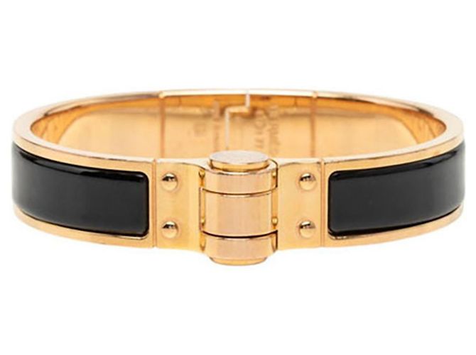 Hermès Hermes Charnière PM Bangle Bracelet Black Golden