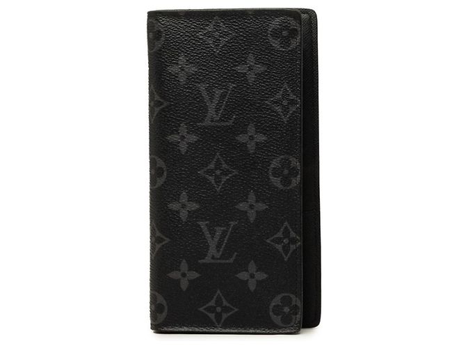 Portafoglio lungo Louis Vuitton Monogram Eclipse Marrone
