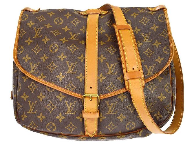 Louis Vuitton Saumur Monogram Canvas 35 Marron
